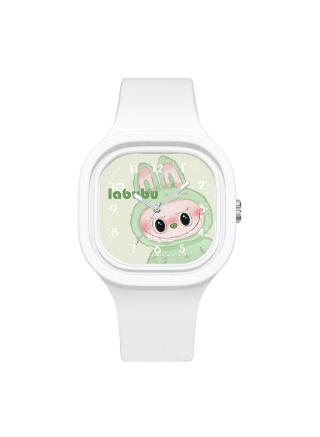 MiMi & BeiBei Cute Labubu Design Analog Watch for Kids Rubber Band Watch for Girls  & Boys, Kids Labubu Watch - Image 2