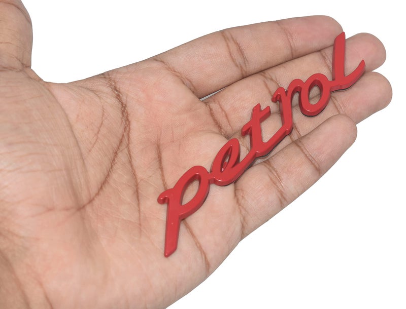 Incognito Petrol Emblem Self-Adhesive Sticker For Car Fuel Tank, Metal (Red) - Image 1