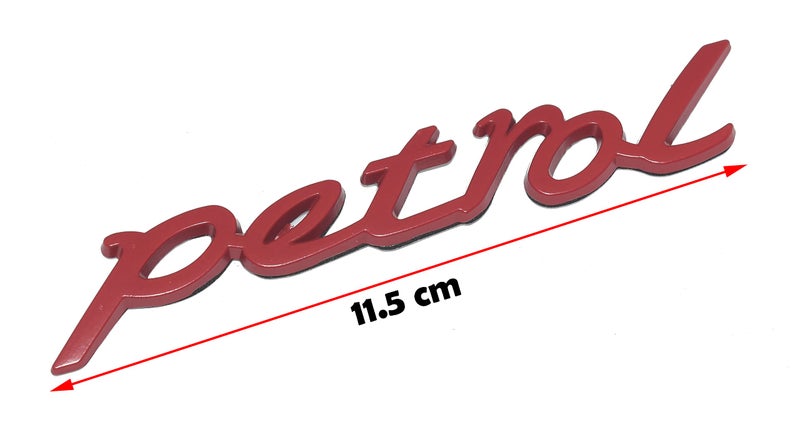 Incognito Petrol Emblem Self-Adhesive Sticker For Car Fuel Tank, Metal (Red) - Image 2