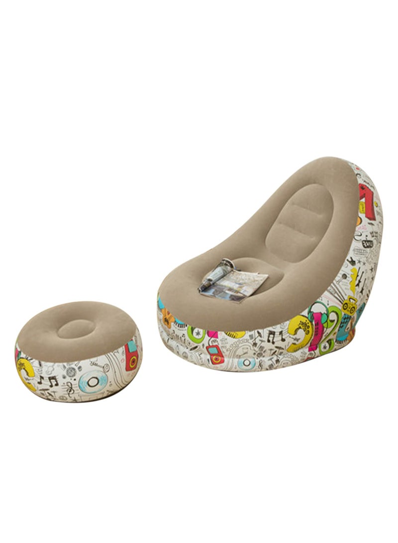 HEYAN Beanless Bag Inflatable Lounge Chair , Air Sofa Outdoor Inflatable Lazy Sofa Chair 116x98x83cm - Image 4