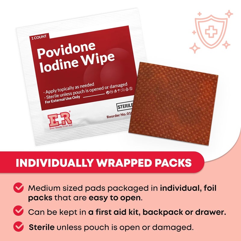 Ever Ready First Aid Povidone Iodine Wipes  100 Count - Image 4