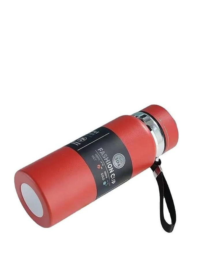Generic - Business Style Insulated Thermal Water Bottle - Double Wall Stainless Steel With Filter, Rob - (1000Ml)- Red - Image 1