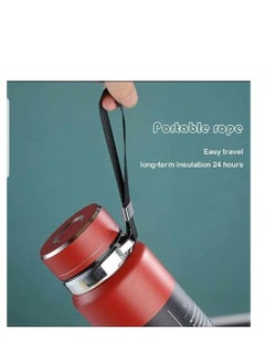 Generic Business Style Insulated Thermal Water Bottle - Double Wall Stainless Steel With Filter, Rob - (1000Ml)- Red  - Image 3