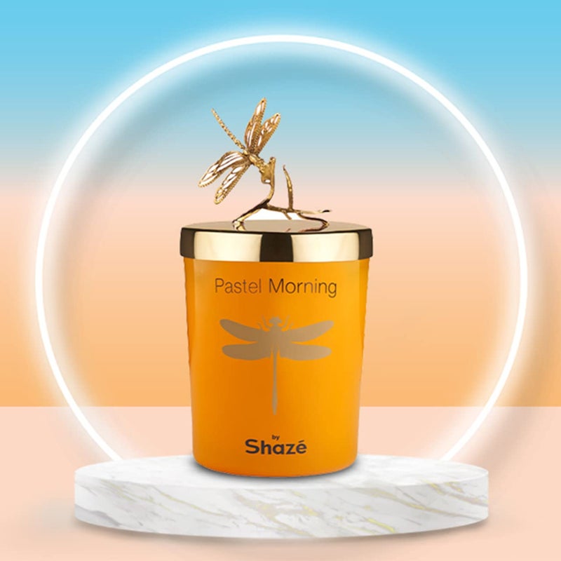 Shaze Morning Pastel Scented Glass Candles Home Wax Scented Glass Candles Aroma Decoration Candles Gift for Home Dcor Grapefruit Cinnamon Clove Grapes Patchouli - Image 2
