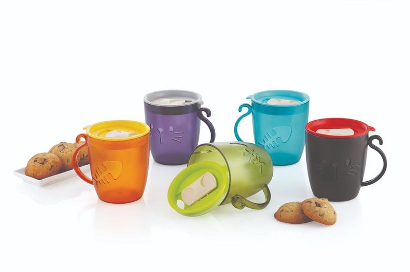 PUTHAK Plastic Cup Mugs with Lids 500ml Perfect for Kids Fiberglass Body Portable Water Cup Suitable for Outdoor Sports Fitness Travel for Adult and Kids Round Pack of 1 - Image 4