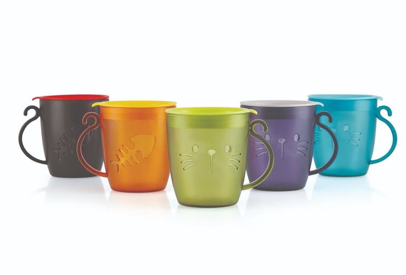 PUTHAK Plastic Cup Mugs with Lids 500ml Perfect for Kids Fiberglass Body Portable Water Cup Suitable for Outdoor Sports Fitness Travel for Adult and Kids Round Pack of 1 - Image 5