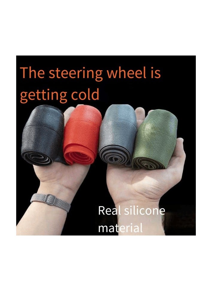 Generic Silicone Car Steering Wheel Cover, For Summer,Cool Feel,Anti-slip,Auto Car Steering Wheel Cover,Protective Cover, Universal for Diameter 33-42cm,for most Cars, SUVs, Trucks, Vans,Blue  - Image 3