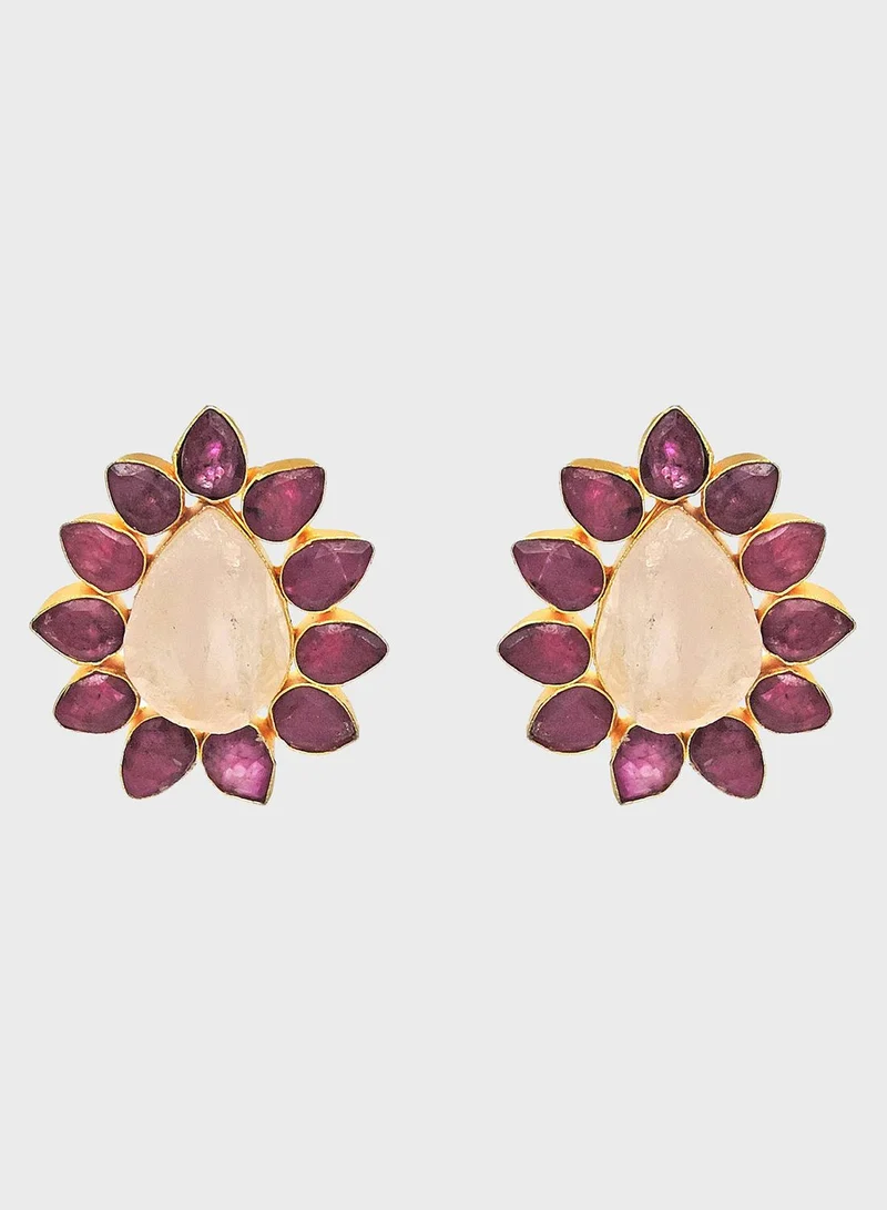 SWAROVSKI Ruby Flora Embellished Studs