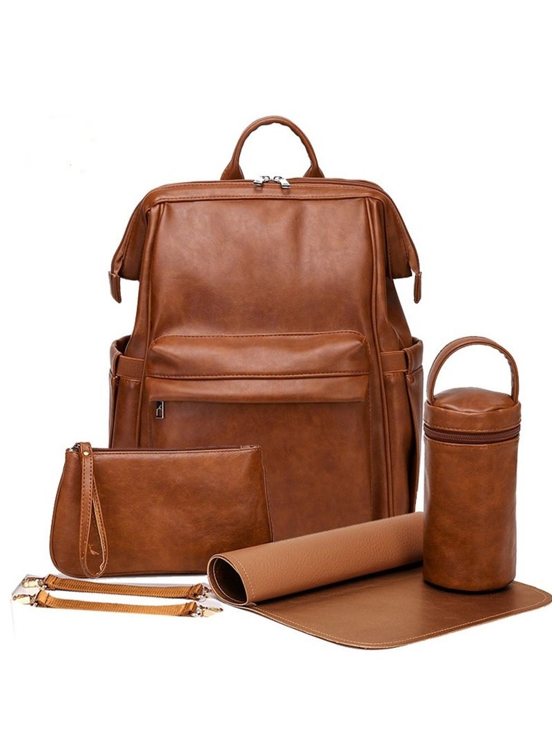 Star Babies - PU Leather Diaper Bag Set - Image 1