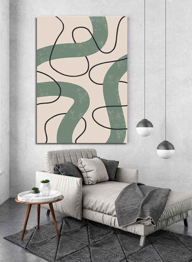 LOWHA Canvas Wall Art Stretched Over Wooden Frame with Abstract Painting - Image 3