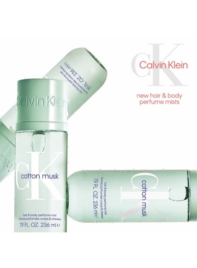 CALVIN KLEIN Cotton Musk Unisex Hair & Body Perfume Mist 236ml - Image 5