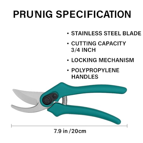 CBK Hand Pruner Cutter - 1 Pc, Heavy Duty Gardening Tools Grass Cutter, Plant Cutter for Home Garden, Wood Branch Trimmer, Garden Tools Grass Cutting Accessories (Steel Blades, Assorted) - Image 2