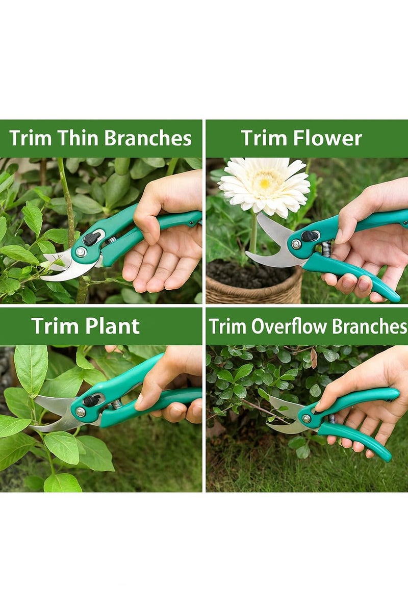 CBK Hand Pruner Cutter - 1 Pc, Heavy Duty Gardening Tools Grass Cutter, Plant Cutter for Home Garden, Wood Branch Trimmer, Garden Tools Grass Cutting Accessories (Steel Blades, Assorted) - Image 4