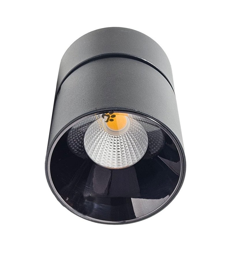 Mufasa 18 Watts Reflector Adjustable LED Concealed Ceiling Light Cylindrical Shape Indoor Flush Mount Spot Light Down Light Aluminum Body (9Cm Height) (Warm White) (Black Chrome) - Image 2