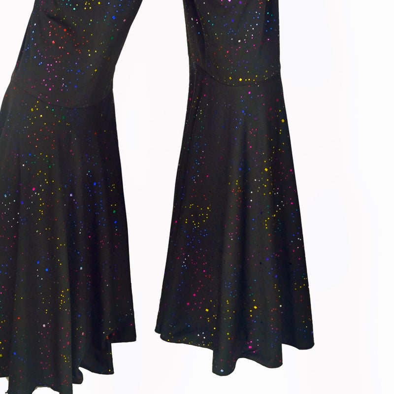 Uezjymi 70s Disco Outfits For Women Sparkle Flare Jumpsuit Party Costume For Adult Women (z3775, S) - Image 5