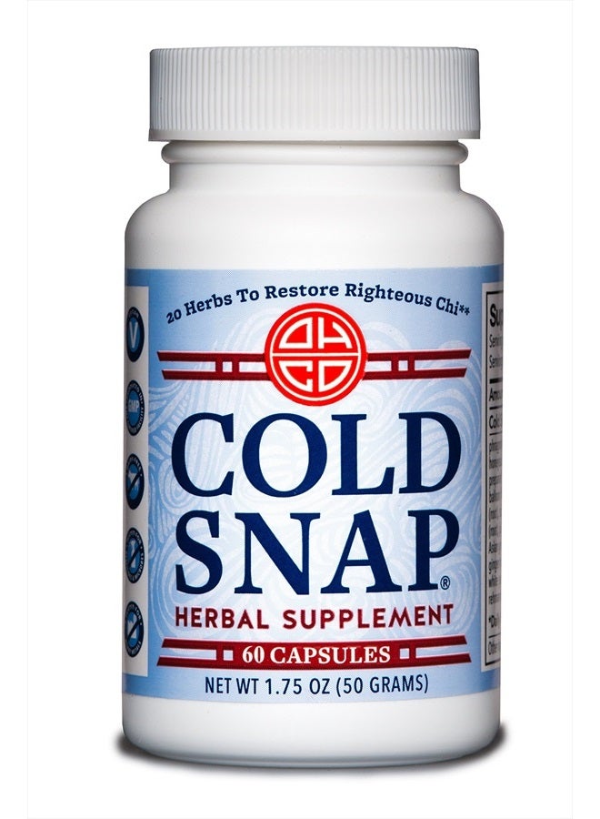 OHCO Cold Snap - Chinese Herbal Supplement for Deep-Level Immune Support - Activate Immune System with 20 Natural Ingredients Including Ginseng & Ginger - Fast Acting for Sudden Issues, Vegan - 60 Cap - Image 1