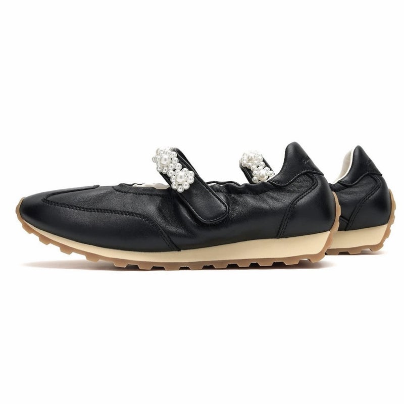 Women's Low Top Sneakers Thick Sole Ballet Velcro Mary Jane - Image 2