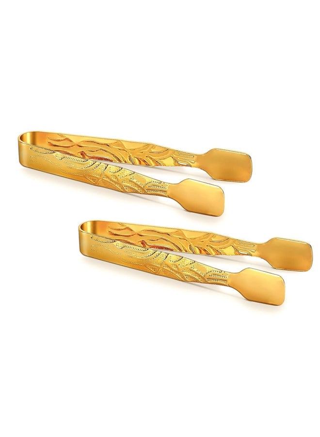 WANFAN 2 PACK Metal Incense Burner Oud Tongs, Specially Designed to Handle Incense and Oud (Gold) - Image 1
