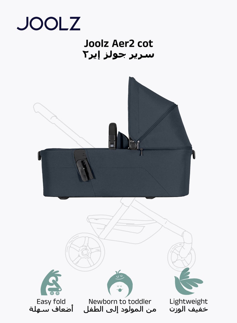 JOOLZ سرير أطفال مدمج وخفيف الوزن | قابل للطي والوقوف ذاتيًا | مناسب للمواليد الجدد | أزرق بحري | مرتبة قابلة للتنفس | حماية من الشمس UPF 50+ | مدمج للغاية | 90x42x15 سم | 3.9 كجم - Image 1