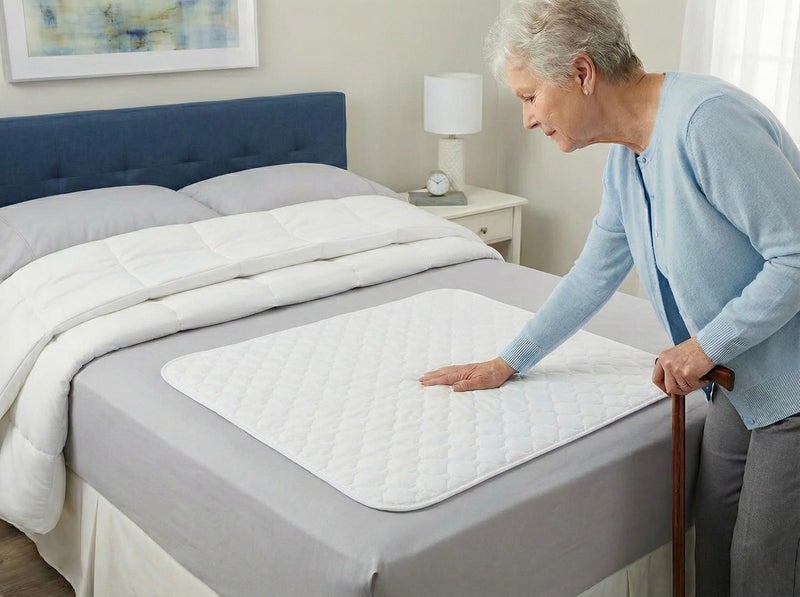 RMS Ultra Soft 4-Layer Washable and Reusable Incontinence Bed Pad - Waterproof Bed Pads, 34"X36" - Image 2