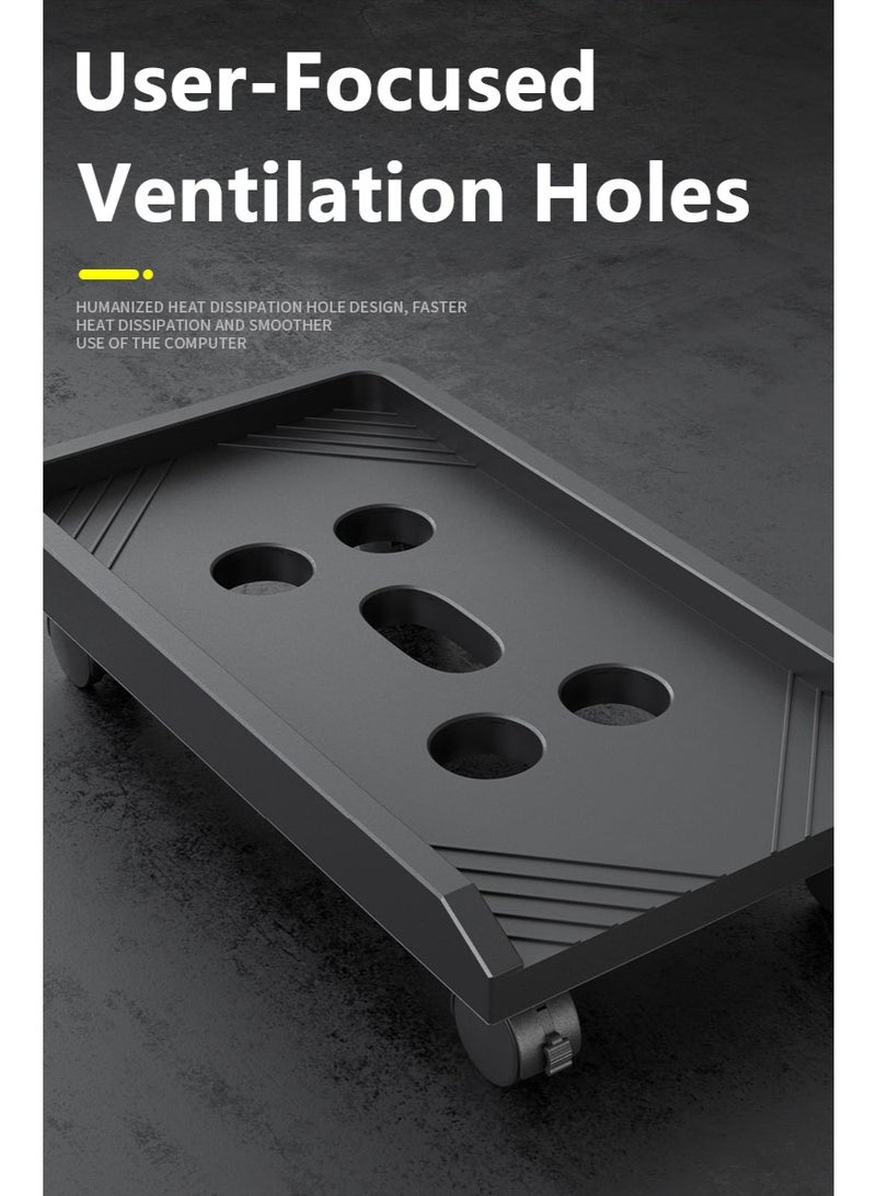 والالا حامل طابعة ثلاثي الطبقات، طاولة طابعة، عربة كمبيوتر، عربة تخزين منزلية متحركة، رف متعدد الأغراض قائم على الأرض، حامل كمبيوتر برجي، عربة كمبيوتر، طاولة حامل كمبيوتر بعجلات - Image 3