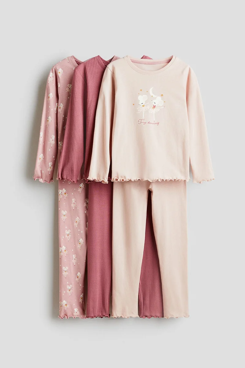 H&M 3-pack cotton pyjamas