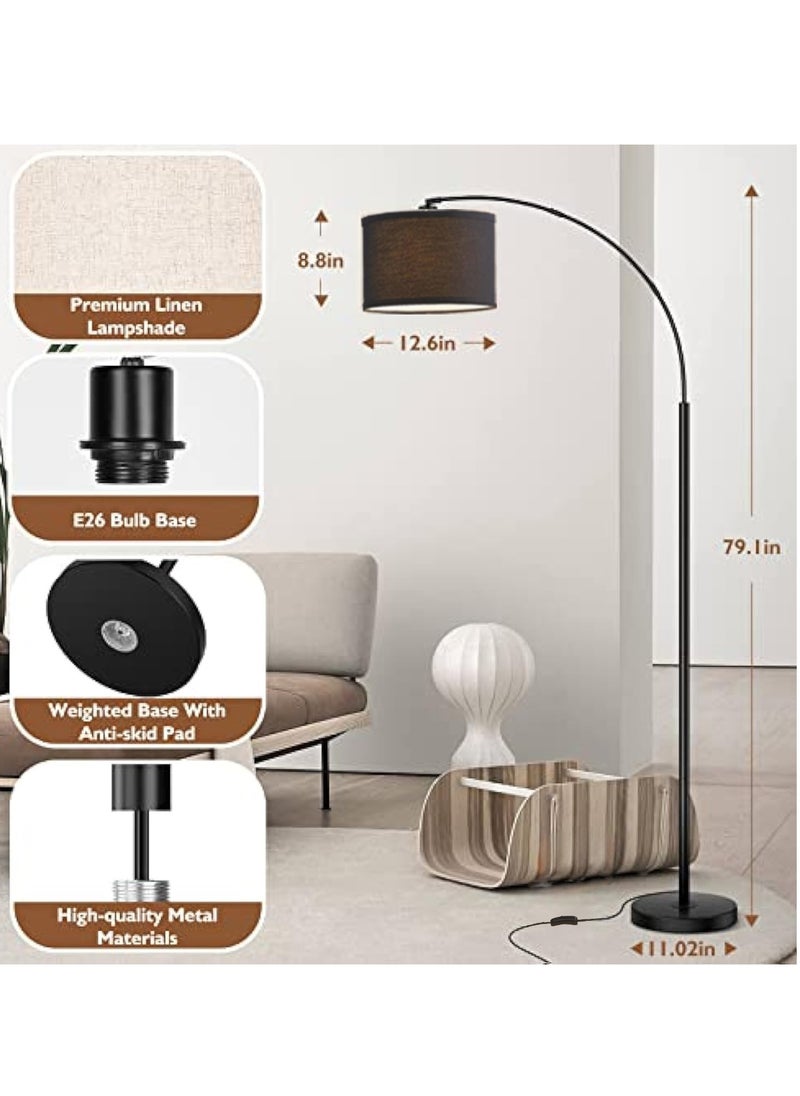 Modern Dimmable Floor Lamp with Nordic Style,Adjustable Hanging Shade,Over Couch Reading Light,Standing Lamp for Living Room and Bedroom Black 100x34x185 cm - pzsku/Z33F9A8EDB0BD07230015Z/45/_/1721812976/d3594c61-3464-4727-a8d5-8aca2a4bf545