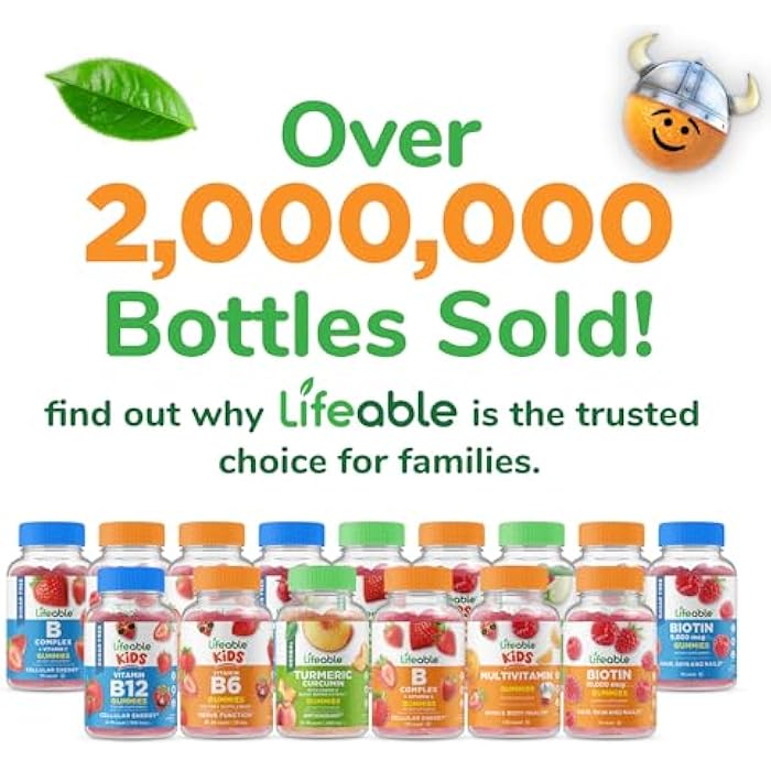 Lifeable Apple Cider Vinegar - for Kids - ACV with The Mother - 500 mg Gummies - Great Tasting Natural Flavor Vitamin Supplement - Gluten Free Vegetarian GMO-Free Chewable - for Children - 60 Gummies - Image 5