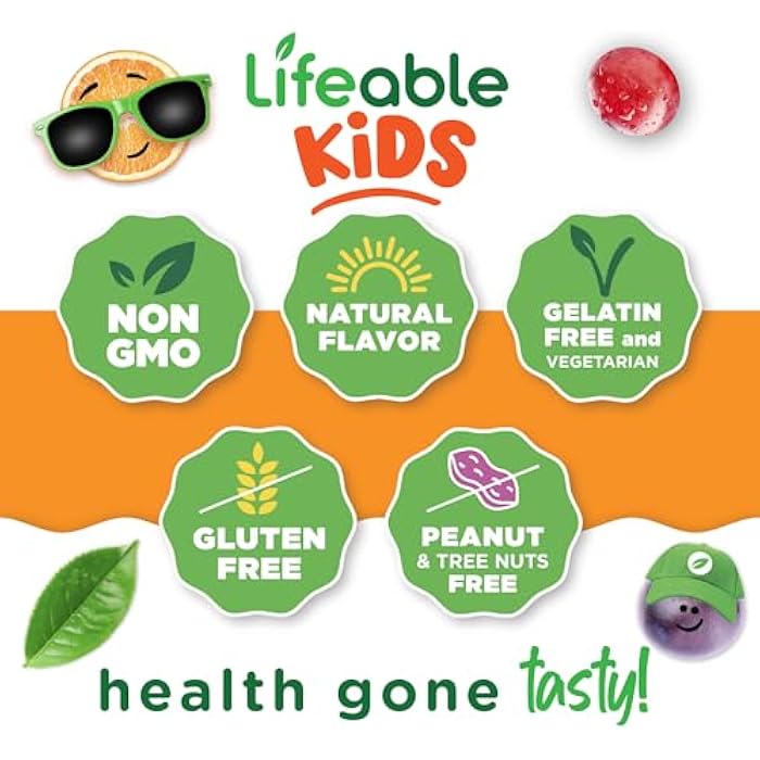 Lifeable Apple Cider Vinegar - for Kids - ACV with The Mother - 500 mg Gummies - Great Tasting Natural Flavor Vitamin Supplement - Gluten Free Vegetarian GMO-Free Chewable - for Children - 60 Gummies - Image 4
