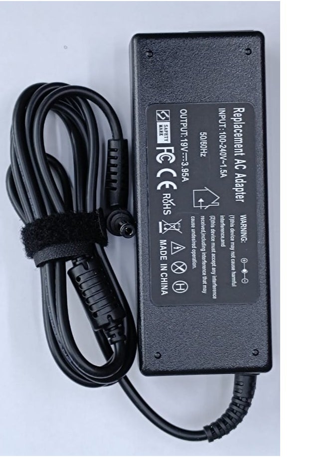 CS AC ADAPTER LAPTOP FOR TOSHIBA 19V 3.95A 5.5x2.5mm  - Image 1