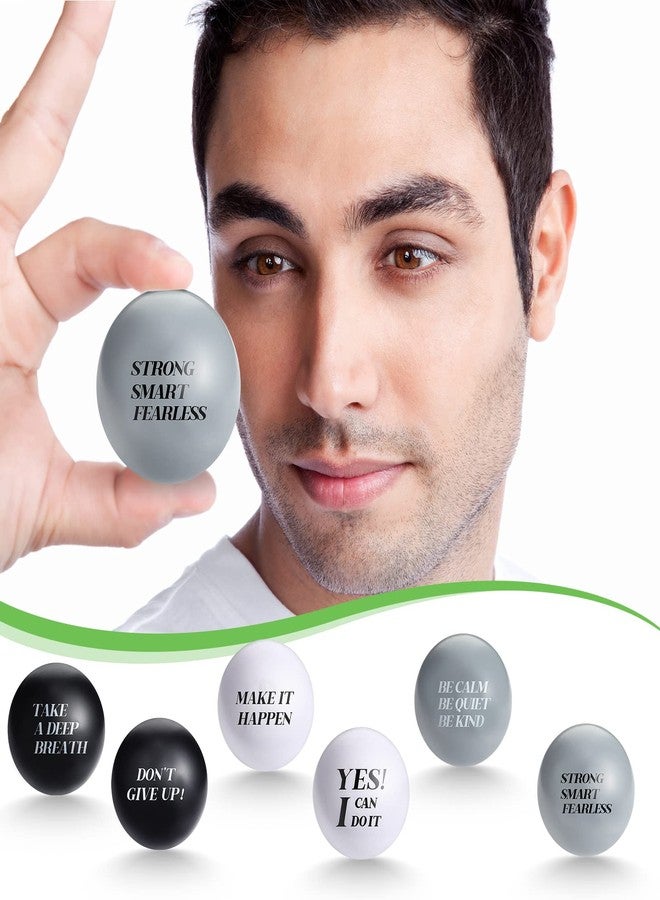 جيريفي جيريفاي، 60 قطعة من كرات تخفيف التوتر التحفيزية مع اقتباسات، كرة تخفيف التوتر من الإسفنج الملهم، 1.57 قدم، كرات تمارين يدوية صغيرة لتخفيف القلق للأطفال والمراهقين والبالغين (أسود، أبيض، رمادي) - Image 5