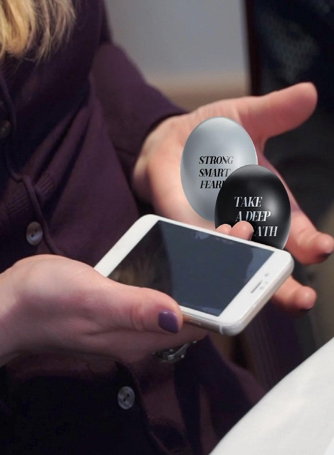 جيريفي جيريفاي، 60 قطعة من كرات تخفيف التوتر التحفيزية مع اقتباسات، كرة تخفيف التوتر من الإسفنج الملهم، 1.57 قدم، كرات تمارين يدوية صغيرة لتخفيف القلق للأطفال والمراهقين والبالغين (أسود، أبيض، رمادي) - Image 4