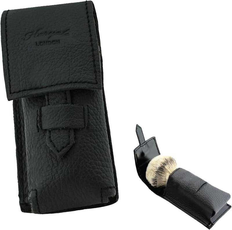 HARYALI LONDON LEATHER SHAVING BRUSH CASECOVER BEST FOR TRAVELLING - Image 1