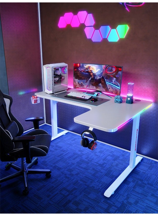keke Ergonomic Gaming and Computer Desk with LED Lights 140 CM - Image 2