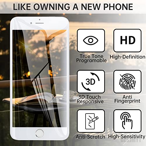 BESJMYT for iPhone 6S Plus Screen Replacement with Home Button 5.5" White 3D Touch LCD Display Digitizer Fix Tool Full Assembly with Front Camera Speaker Sensor Glass Protector Repair Kit A1634 A1687 - Image 5