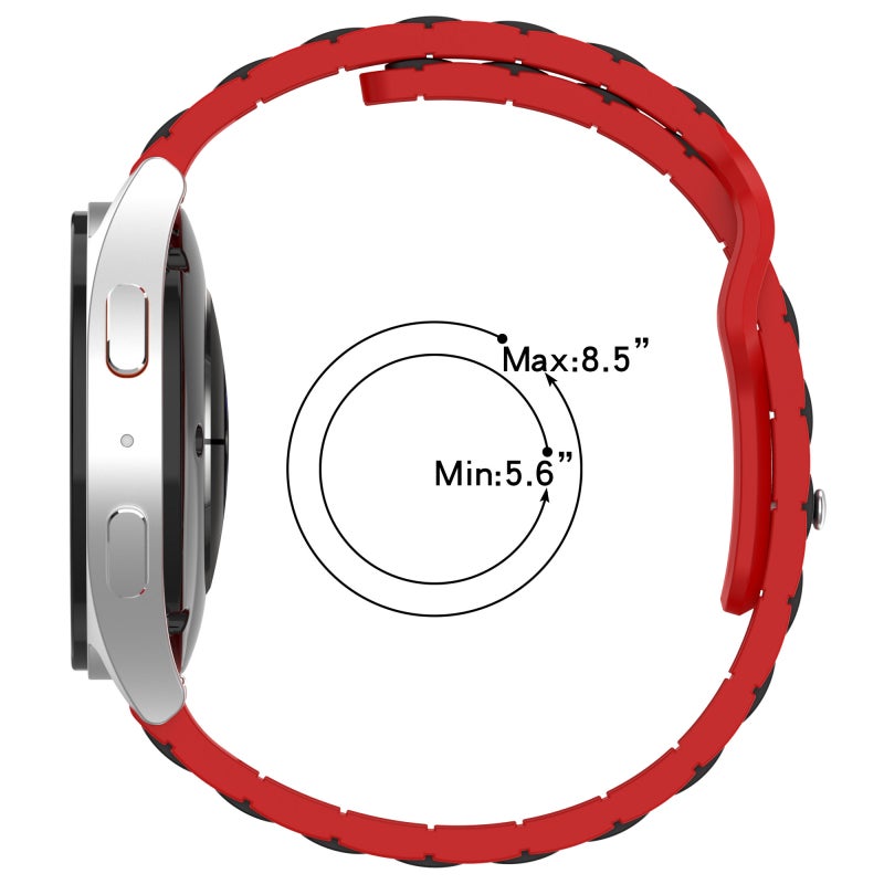 erorex For Xiaomi Watch 22Mm Two Color I-Shaped Silicone Watch Band(Starlight + Orange) - Image 5