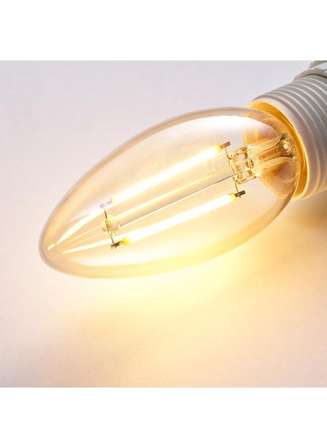 erorex Led Bulb E14 210 Lumen, Dimmable/Chandelier Brown Clear Glass  - Image 3
