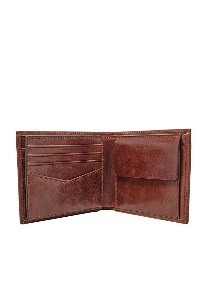 FOSSIL Fossil Dark Brown Leather Men's Wallet (ML3736201x4.75"L x 1"W x 3.75"H) - Image 3