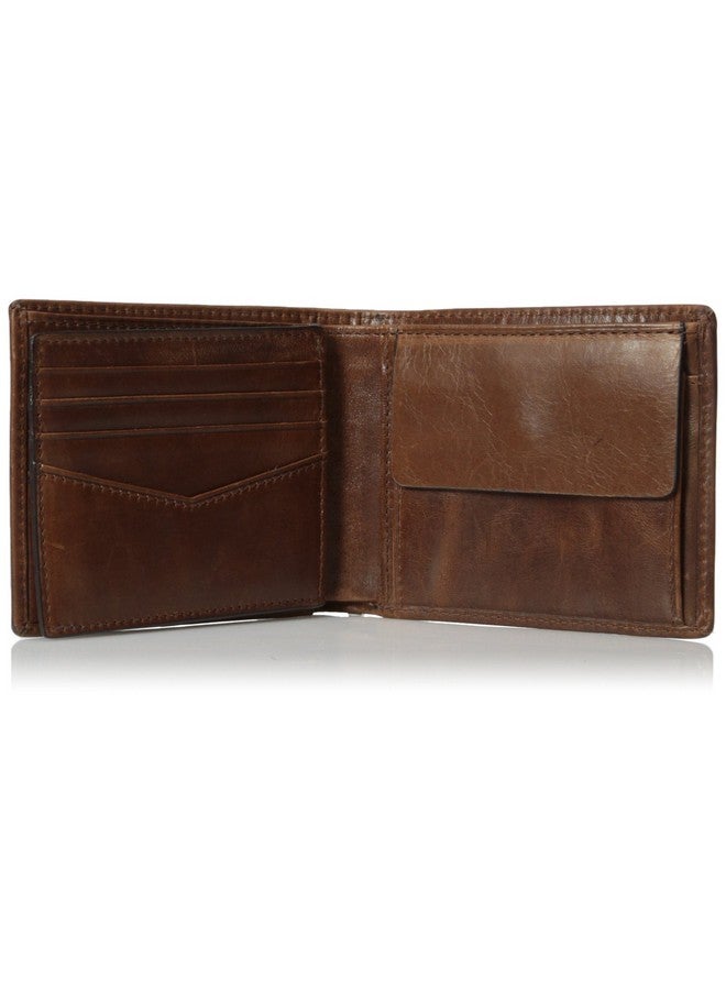 FOSSIL Fossil Dark Brown Leather Men's Wallet (ML3736201x4.75"L x 1"W x 3.75"H) - Image 4