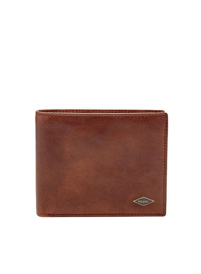 FOSSIL Fossil Dark Brown Leather Men's Wallet (ML3736201x4.75"L x 1"W x 3.75"H) - Image 1