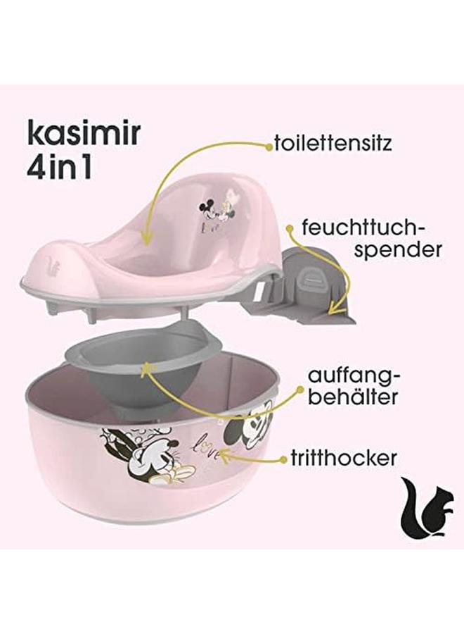 keeeper Discney 4 In 1 Potty Potty Toilet Training Seat With Wipe Dispenser And Step Stool In One Product Minnie - Image 2