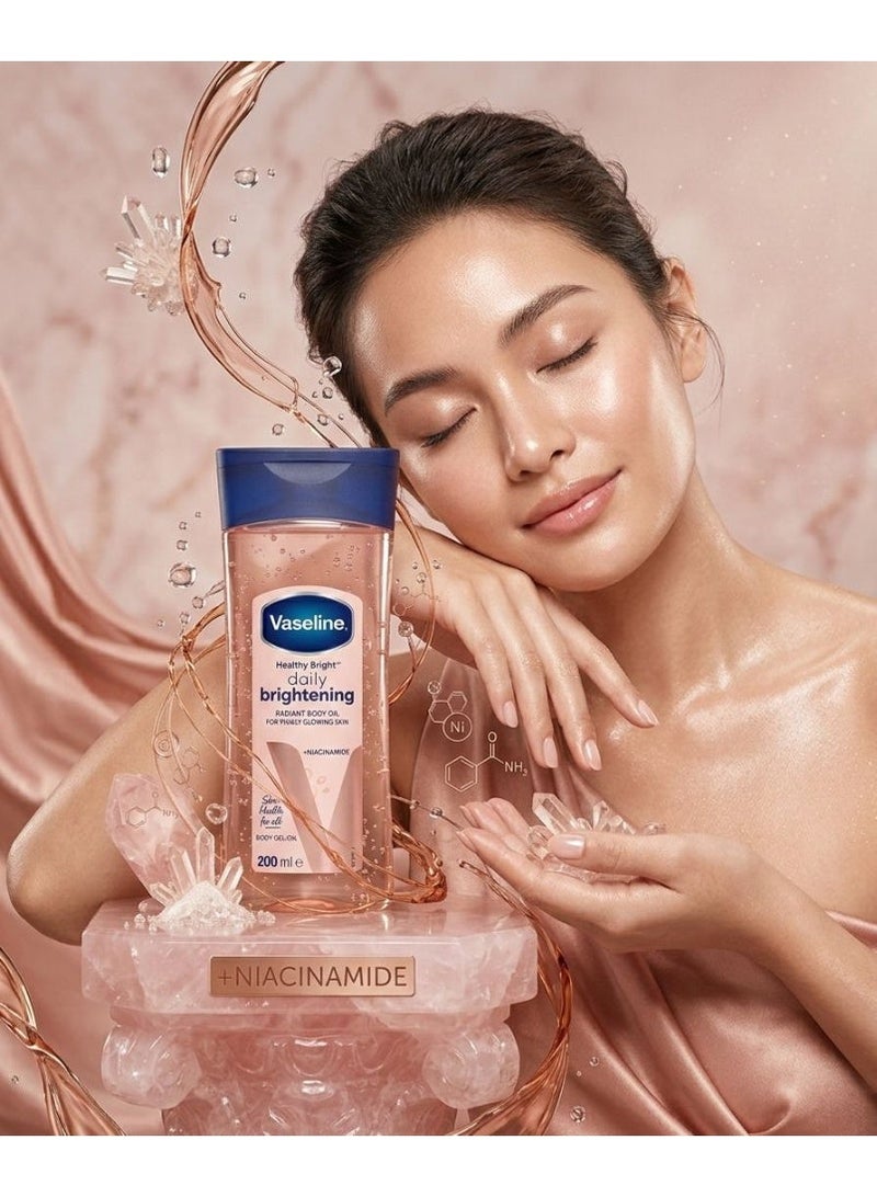 Vaseline Body Oil Gel 200ml Healthy Radiance with Niacinamide - Image 4