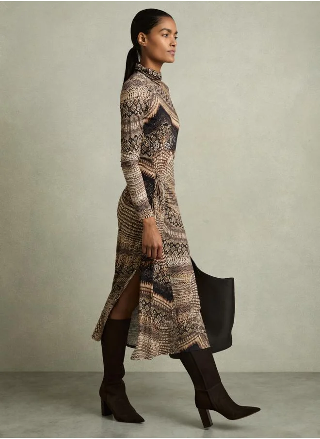 REISS Italian Printed Dress