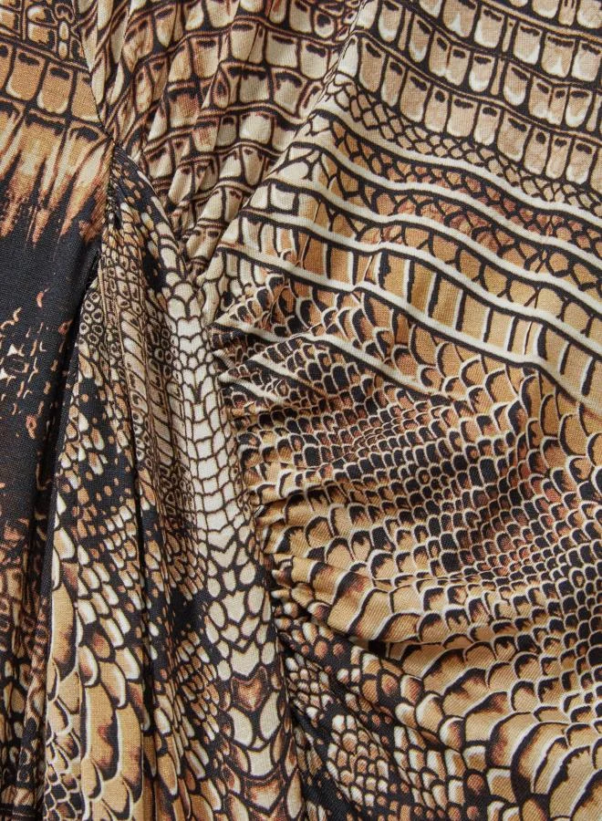REISS Snakeskin Print Dress