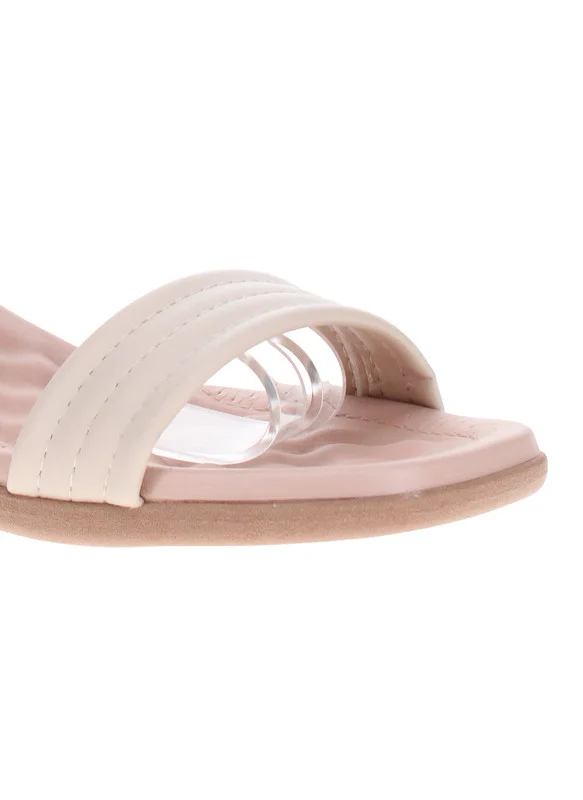 Beira Rio  Beira Rio Ladies Low Heel Sandals Cream | Made In Brazil for Women | Best Price UAE
