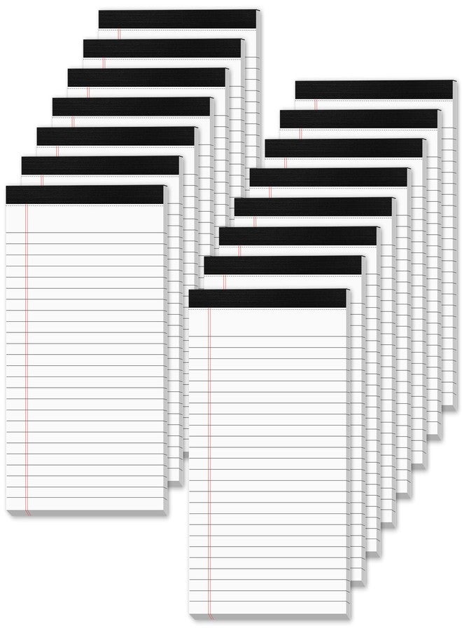 Aidunmis White Legal Pads 5x8 Small Note Pads 5x8 College Ruled Paper Tablets 15 Pack Writing Pads 5x8 Paper Pads Small Notepads 5x8 Notebook Paper Lined Writing Pad Small Legal Pad 5 x 8 White 30 Sheets/Pad - Image 1