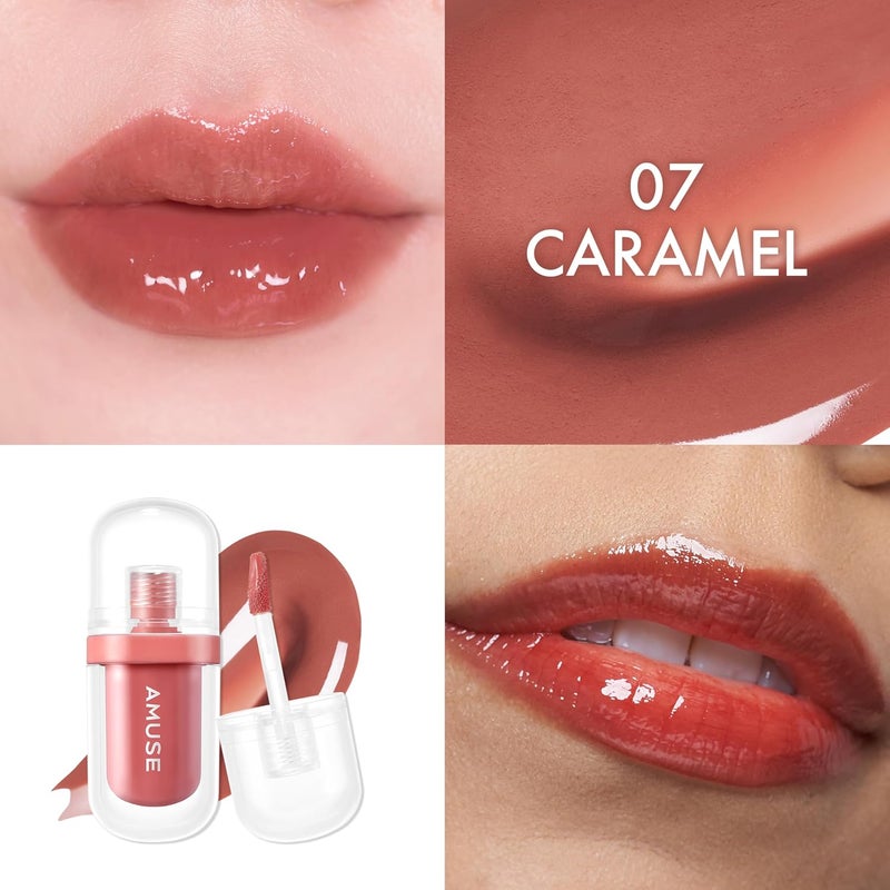 AMUSE Jel-Fit Tint in Caramel - Glossy Lip Stain - Image 2