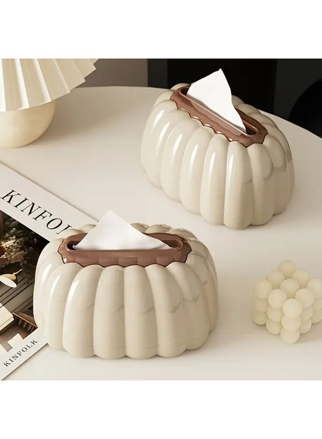 Milk Tea Brown Tissue Box With Lid Princess Style Home Decor For Living Room Bedroom Kitchen - Image 1