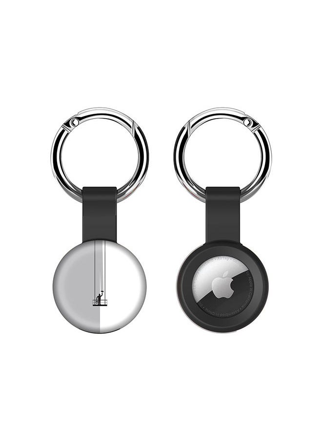 Stylizedd - Airtag Case Metal Key Ring with Tough Case for Apple Airtag cover - Paint Hanger (Grey) - Image 1