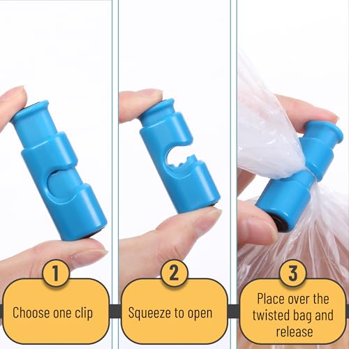 Mr. Pen- Squeeze and Lock Bread Bag Clips, 8 Pack, Candy Colors Squeeze and Lock Bread Clips Reusable - Image 4